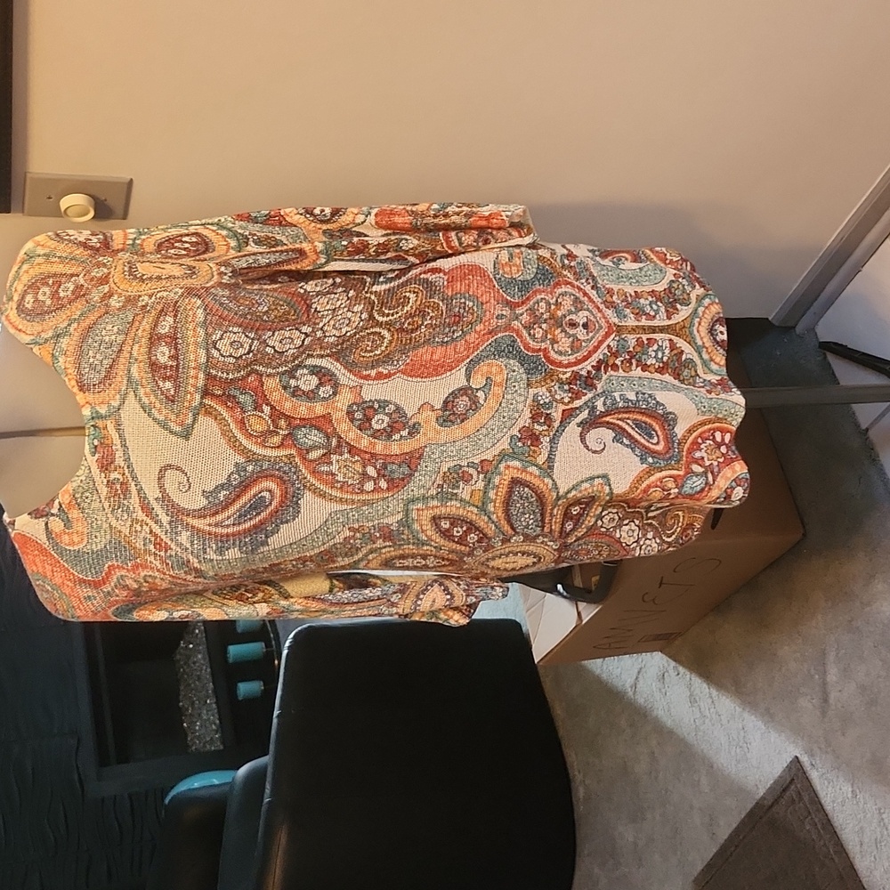 Vibrant Paisley Knit Mini Dress